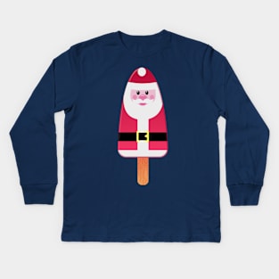 Christmas Santa Claus Festive Popsicle Kids Long Sleeve T-Shirt